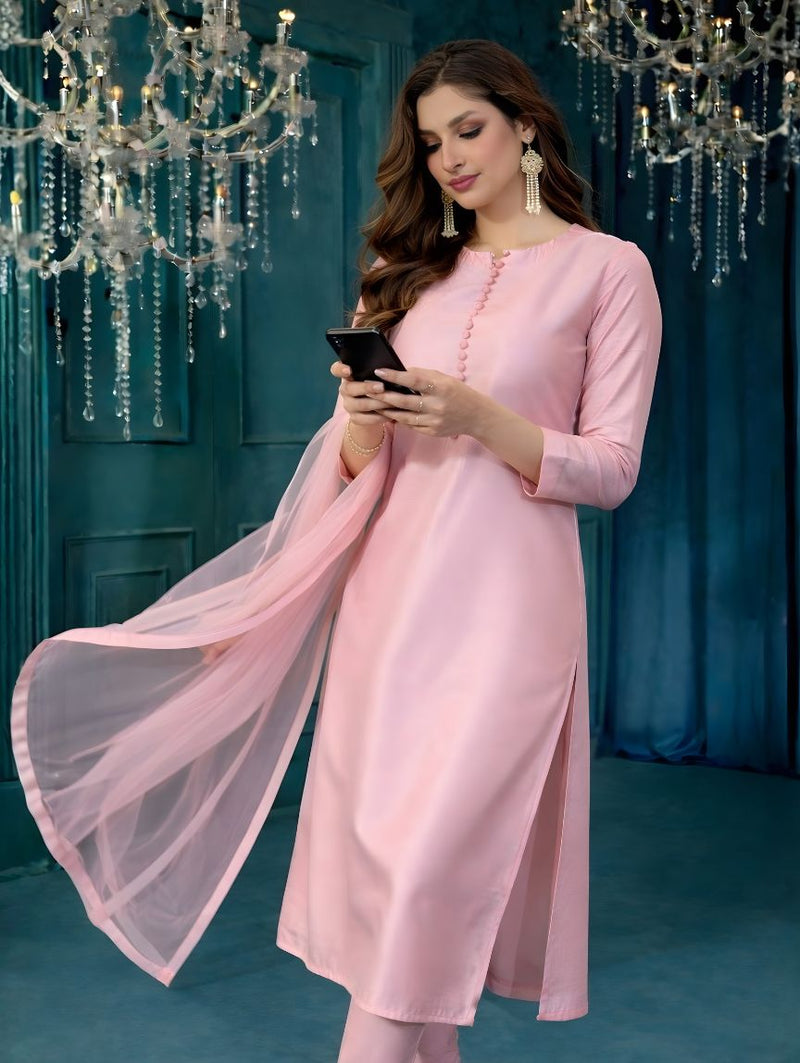 Hania Amir Pink Kurta Set
